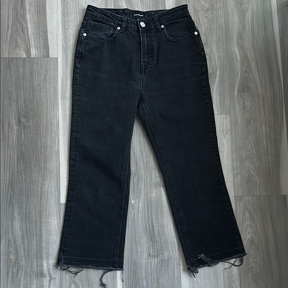 Frank & Oak “Karen” kick flare Black Distressed Women's Jeans
